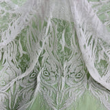 Beaded Corded Bridal Lace Fabric