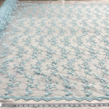 Beaded Lace Fabric on Polyester Net Mesh