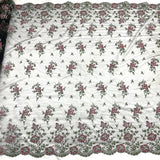 Bridal Lace Fabric Corded Embroidered 54" Wide
