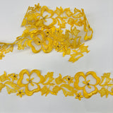 Beaded Lace Trim Embroidered Organza 2"