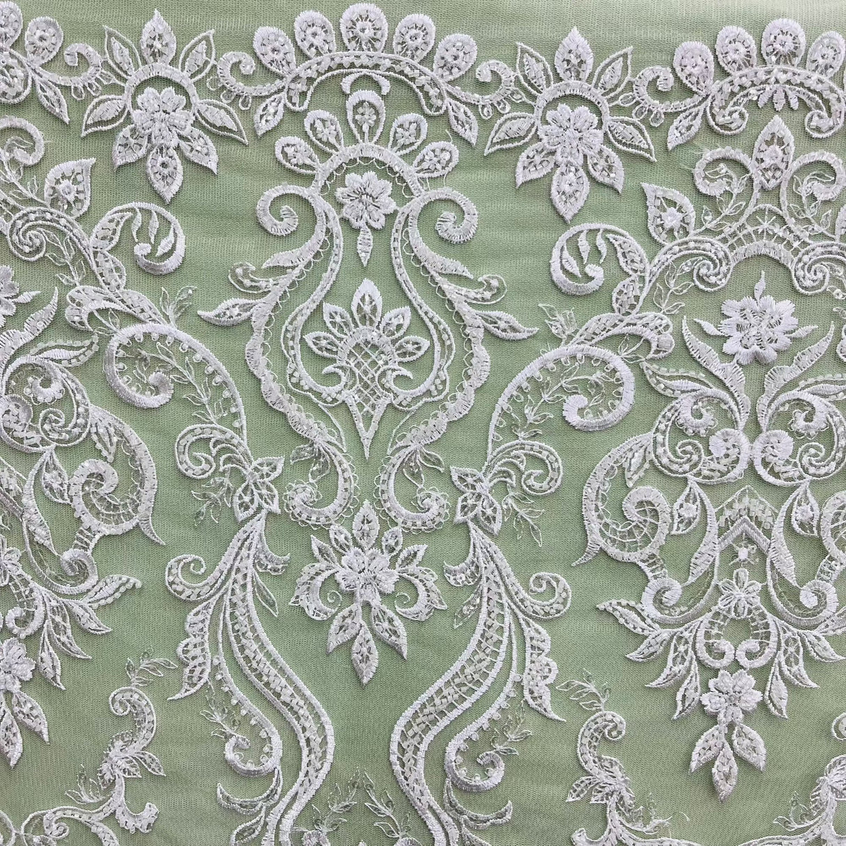 Beaded Sequined Lace Fabric