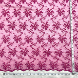 Beaded Lace Fabric on Polyester Net Mesh