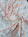 3D Roses On A Mesh Fabric - 54" Width, Color Options (1 Yard)