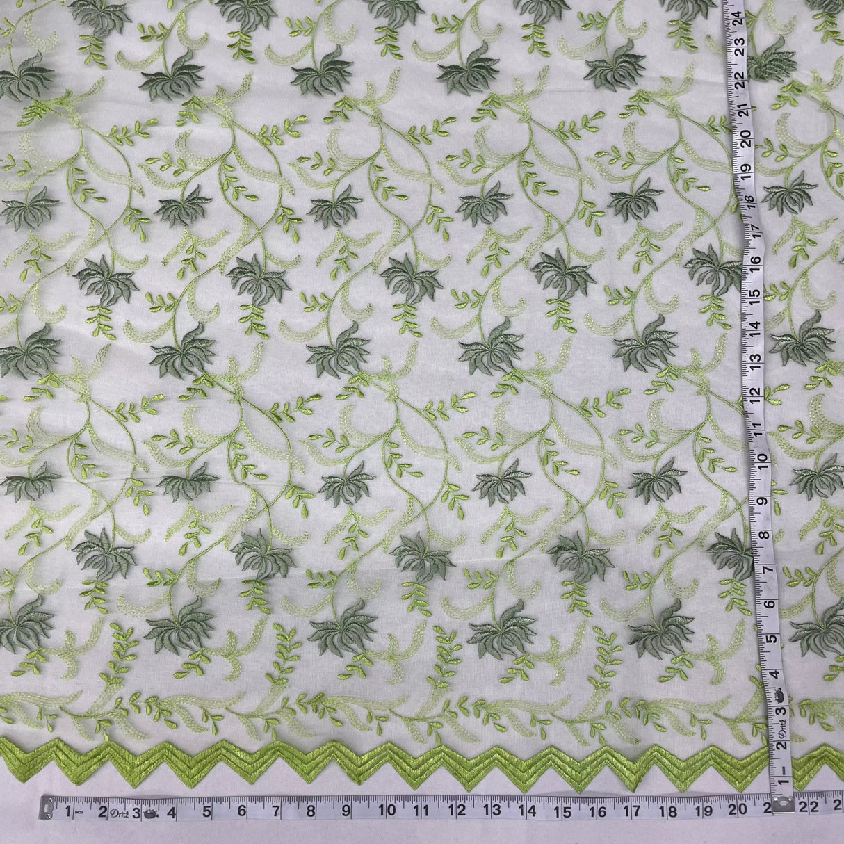 Embroidered Lace Mesh Fabric