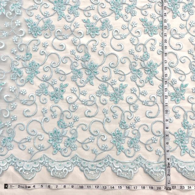 Beaded Corded Bridal Lace Mesh