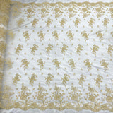 Bridal Lace Fabric Corded Embroidered 54" Wide