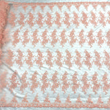 1 Yard Silver Corded Bridal Lace Fabric Embroidered on Polyester Net Mesh for Wedding and Evening Gowns – 54"