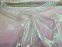 Iridescent Organza Polyester Fabric - Pink Iridescent, Sheer, Lightweight (1 Yard)