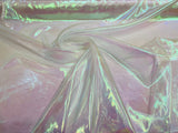 Iridescent Organza Polyester Fabric - Pink Iridescent, Sheer, Lightweight (1 Yard)
