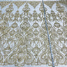 1 Yard Deluxe Corded Bridal Lace Fabric White