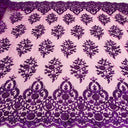 Beaded Corded Bridal Lace Mesh