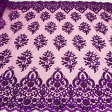 Beaded Corded Bridal Lace Mesh