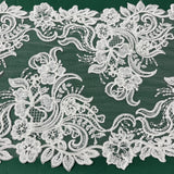Embroidered Lace Trim Ivory