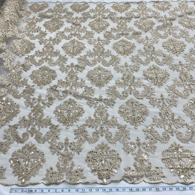 Beaded Embroidered Lace Mesh