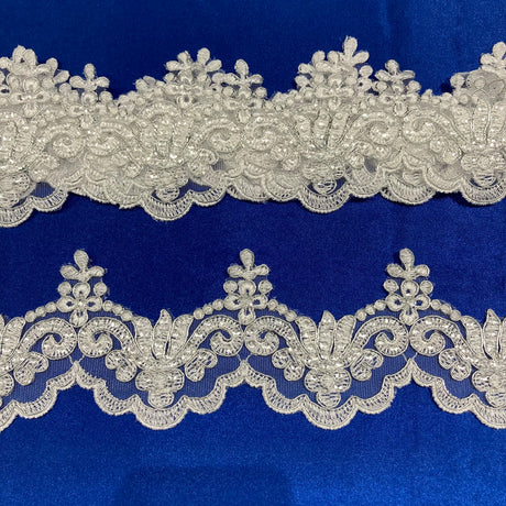Beaded Corded Lace Trimming