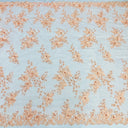 Beaded 3D Floral Lace Fabric 52" Wide