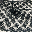 Corded Bridal Lace Fabric on Polyester Net Mesh