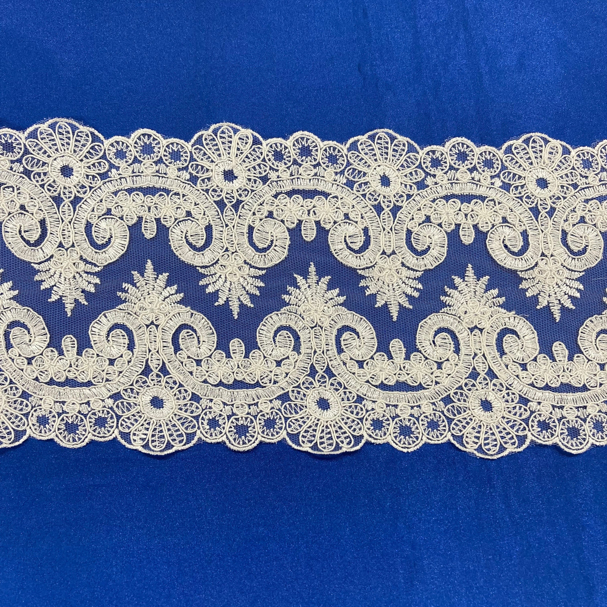 Corded Embroidered Lace Trim
