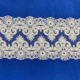 Corded Embroidered Lace Trim