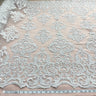 1 Yard Corded Bridal Lace Fabric Embroidered on 100% Polyester Net Mesh