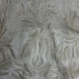 Beaded Corded Bridal Lace Fabric 58" Wide