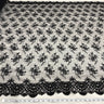 Embroidered Lace Fabric on Polyester Net Mesh