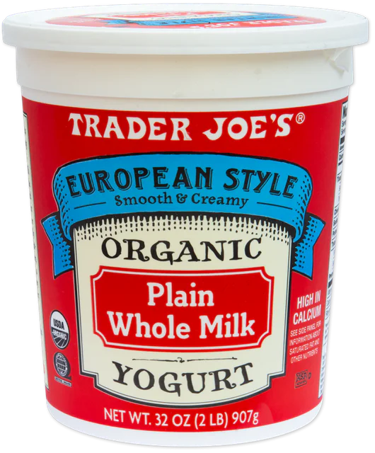 European Style Organic Plain Yogurt Creamy Whole Milk 32 Oz