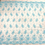 Bridal Lace Fabric Corded Embroidered 54" Wide