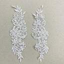 Beaded Lace Applique Ivory White