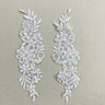 Beaded Lace Applique Ivory White