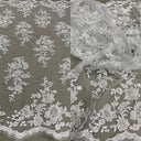 Beaded Corded Bridal Lace Fabric 51" Wide