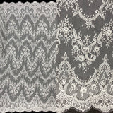 Embroidered Chantilly Lace Off White