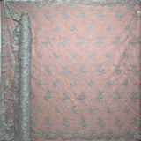 Corded Bridal Lace Fabric 100% Polyester Net Mesh
