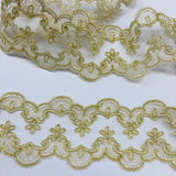 Embroidered Lace Trimming 3 Inch Wide