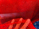 AB Rhinestones On A Fish Net Polyester Fabric - Iridescent Rhinestone Mesh, 1 Yard
