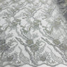 Beaded Lace Fabric on Polyester Net Mesh 50"