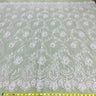Beaded & Corded Chantilly Floral Lace Fabric - White Floral Embroidered Beaded Corded, 58" Width (3 Yards)