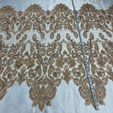 Beaded Corded Bridal Lace Fabric 51" Wide