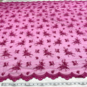 Beaded Lace Fabric on Polyester Net Mesh