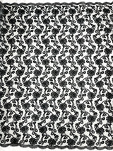 Pamela Floral Lace Polyester Fabric - Floral Corded Embroidered Sequin Lace, 50-54" Width (1 Yard)