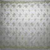 Corded Bridal Lace Fabric - Sage/Pink, Rainbow, Camel/Yellow, Silver, 51" Width (1 Yard)
