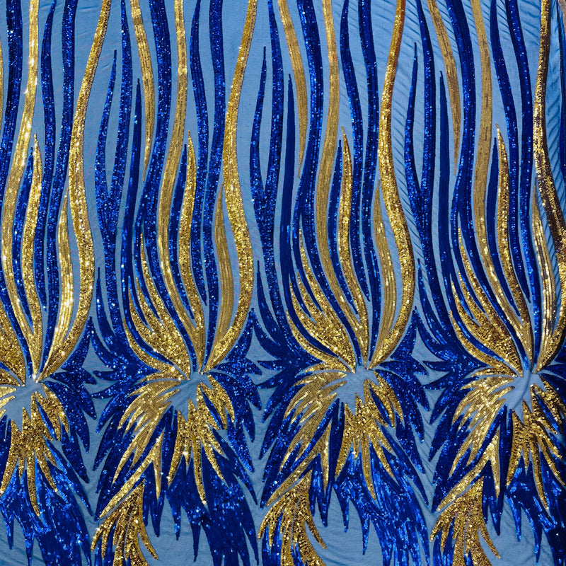 Wing Sequin Polyester Fabric - Angel Wing Sequin Mesh, 54" Width (1 Yard)
