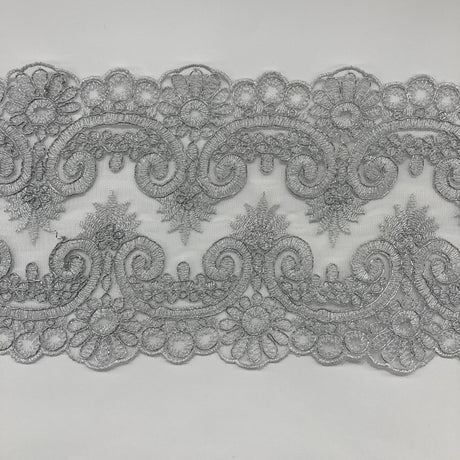 Corded Embroidered Lace Trim