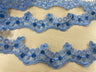Beaded Lace Trimming on Polyester Organza 2.25"