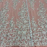 Beaded Corded Bridal Lace Mesh