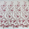 Beaded 3D Floral Lace Fabric 48" Wide