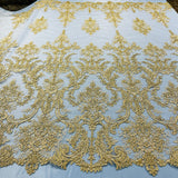 Embroidered Bridal Lace White Mesh