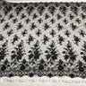 Black Beaded Sequined Lace Fabric 52"
