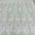 Beaded Embroidered Lace Fabric