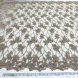 Beaded Corded Bridal Lace Fabric Nude 52"